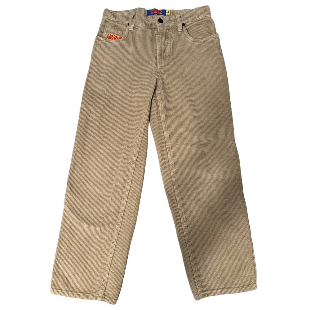 Empyre Pants Kids Size 25 Beige Relax Corduroy Baggy Street Mall Skater Y2K
